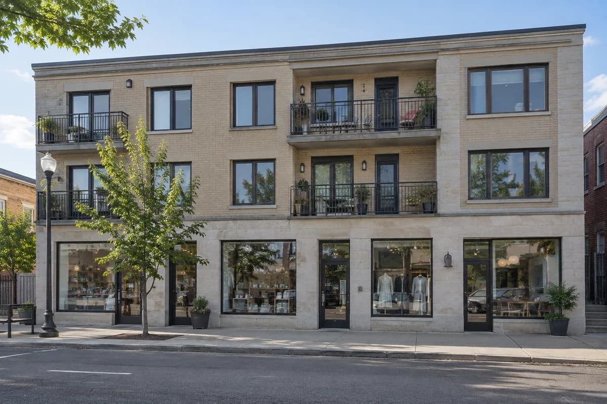 Illustrative mixed-use property for a fictional offering